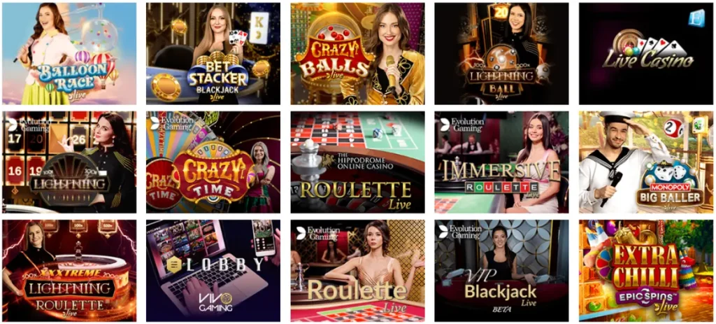 De nombreux jeux en direct existent sur les casinos en ligne