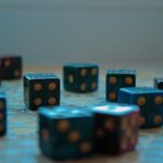 a group of dices sitting on top of a table